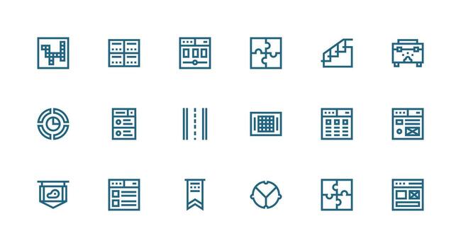 sección visual paquete conteniendo 18 fuerte carrera línea íconos pulcramente diseñado íconos para web plataformas vector