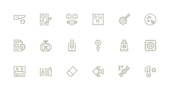 18 Icons for Modification in Minimal Line Format Minimal Icon Pack vector