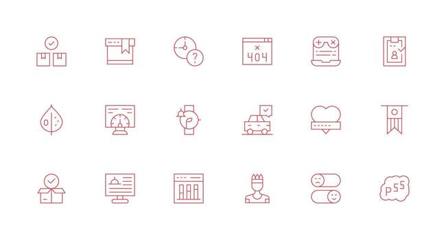 18 mínimo línea vectores para estado tema icono conjunto para proyectos