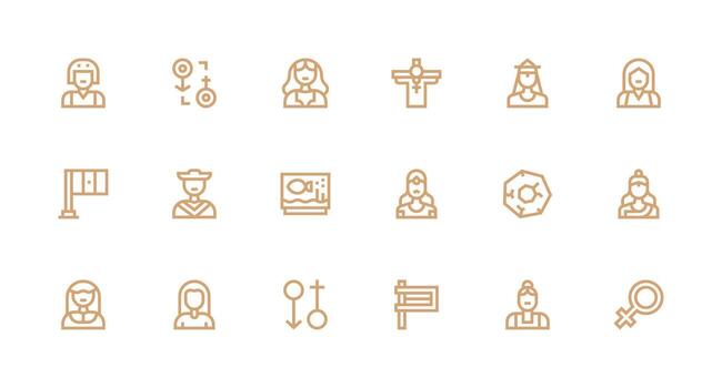 18 Strong Stroke Line Icons for Representation Graphics Essential Icon Collection vector