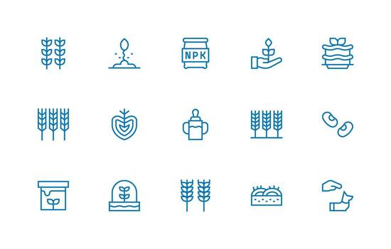 Nourishment Set with 15 Regular Line Icons Neat Icon Set vector
