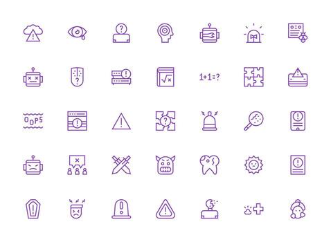 problema incluso 35 regular limpiar línea ilustraciones organizado paquete para proyecto bienes vector