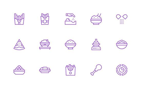 parte presentando 15 íconos en regular línea diseño reutilizable icono conjunto vector