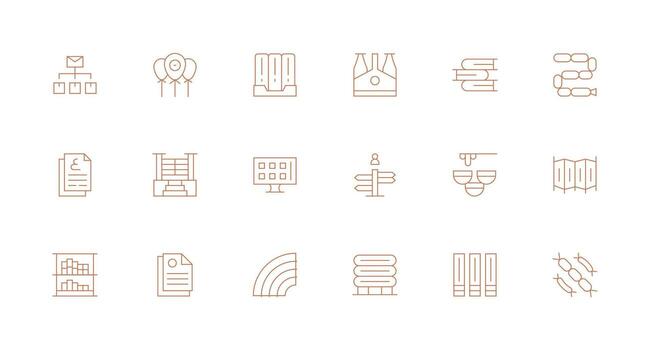 18 mínimo línea diseños para múltiple íconos sencillo icono paquete vector