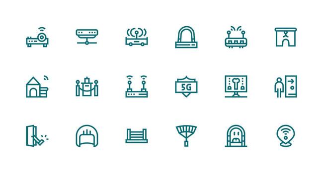 18 Strong Stroke Line Style Icons from Access Point Collection Minimal Icon Pack vector