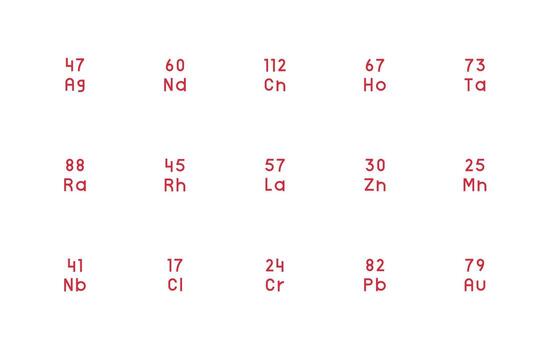 Periodic Table Element Icon Set with 15 Regular Line Graphics Layout Icon Collection vector