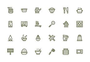 24 Icons for Kitchenware in Thick Line Line Format Digital Product Icons for Fast Delivery vector