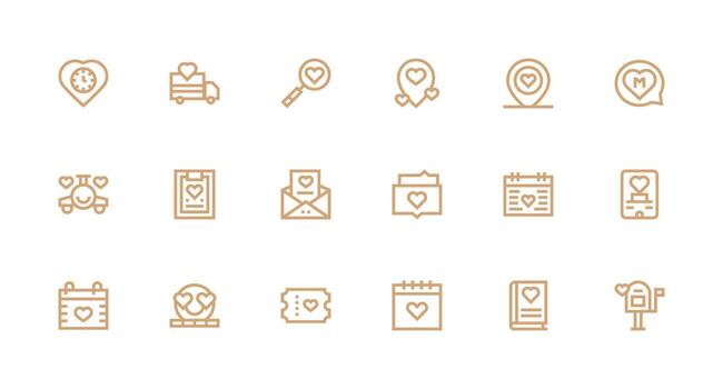 18 Strong Stroke Line Style Icons from Cherished Collection Multi-Style Icons for Creative Projects vector