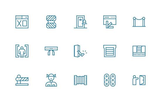 15 Icons for Exit in Regular Line Format Digital Product Icons for Fast Delivery vector