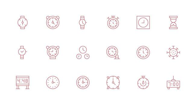 minuto visual paquete conteniendo 18 mínimo línea íconos íconos construido para visual consistencia paquete vector