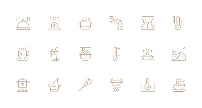 Minimal Line Icons from Hot Set with 18 Vectors Lightweight Icon Series