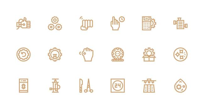 operación icono colección con 18 fuerte carrera línea diseños de confianza íconos para todas interfaces vector