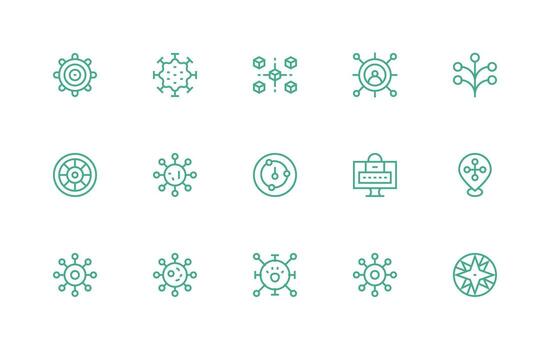 15 cubo íconos en regular línea estético de múltiples fines icono paquete para plantillas vector