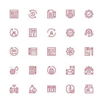 actualizar visual paquete conteniendo 25 medio carrera contorno íconos íconos construido para visual consistencia paquete vector