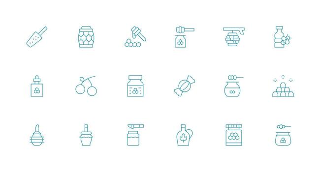 18 Minimal Line Style Icons from Sweetener Collection Web and App Icon Pack Collection vector