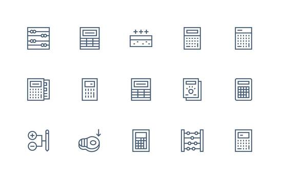 15 sustraer íconos en regular línea estético lleno icono biblioteca para ui diseñadores vector
