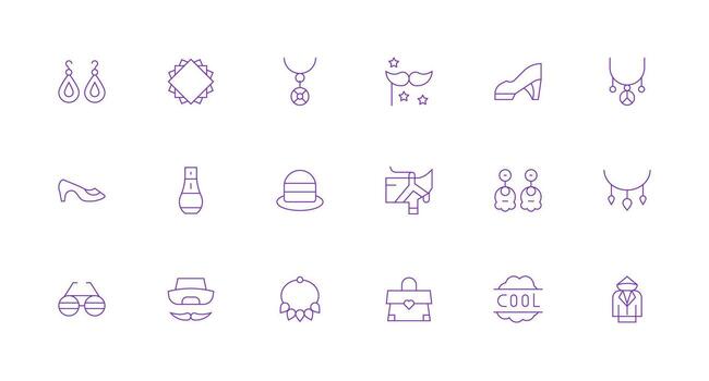 18 Minimal Line Vectors for Stylish Theme Multi-Purpose Icon Set