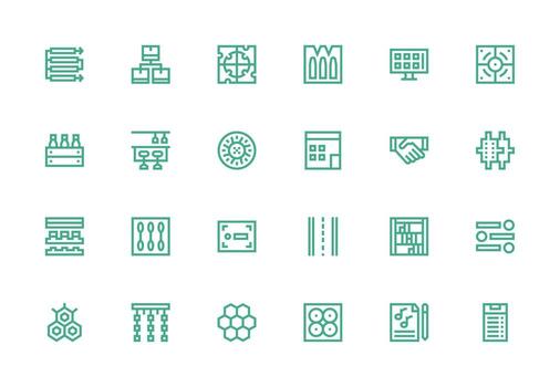 grueso línea línea íconos desde arreglo conjunto con 24 vectores usuario interfaz íconos para digital productos