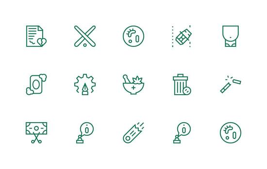 15 Icons for Void in Regular Line Format UI and UX Focused Icon Collection vector