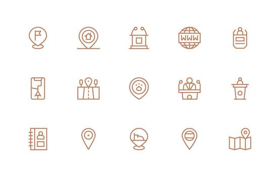 regular línea estilo habla a íconos con 15 vectores alta calidad icono paquete