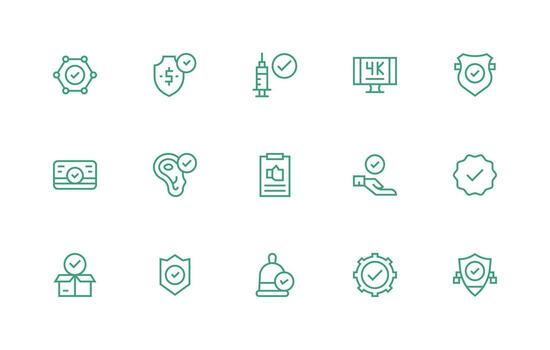 15 Regular Line Vectors for Ok Theme Multi-Purpose Icon Set