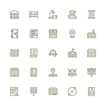 medio carrera contorno íconos desde biblioteca conjunto con 25 vectores icono conjunto para web