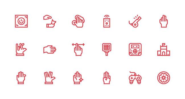 mando visual paquete conteniendo 18 fuerte carrera línea íconos limpiar icono conjunto icono paquete para ui proyectos vector