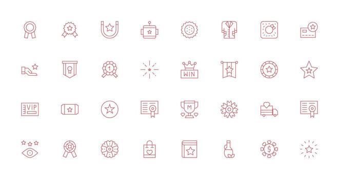 Premium Design Icons featuring 32 in Thin Line Style Quick Access Icons for UI Development vector
