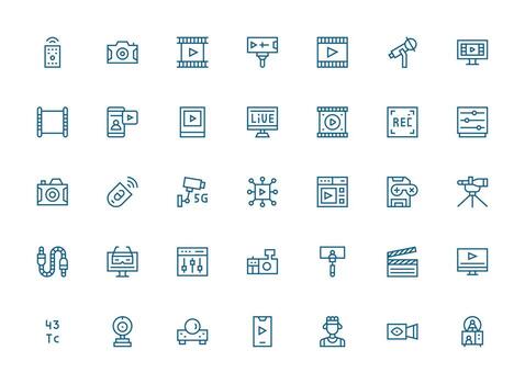 regular limpiar línea íconos desde conjunto con 35 vectores moderno icono conjunto