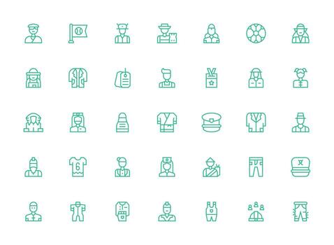 35 Regular Clean Line Designs for Uniform Icons Core Icon Collection for Daily Tasks vector
