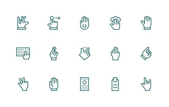 regular línea íconos desde interactuar conjunto con 15 vectores usuario interfaz íconos para digital productos