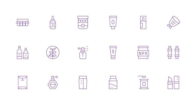 Minimal Line Style Packaging Design Icons with 18 Vectors Interface Icon Collection for Daily Projects