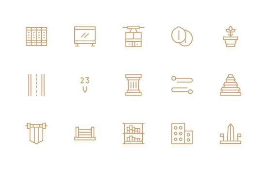 vertical visual paquete conteniendo 15 regular línea íconos todas dispositivo compatible icono conjunto vector