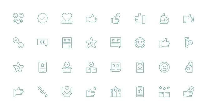 Thin Line Style Good Icons with 32 Vectors Balanced Icon Set for Functional Design