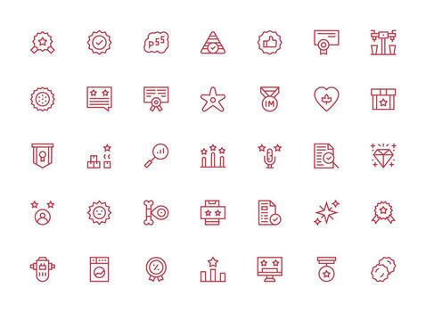 35 Regular Clean Line Style Icons from Quality Collection User Interface Icons for Digital Products vector
