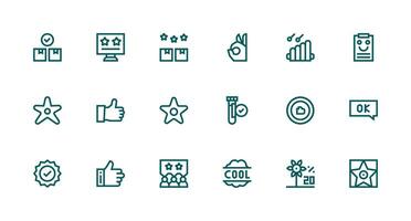 Strong Stroke Line Icons from Good Set with 18 Vectors Digital Product Icons for Fast Delivery