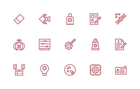 15 Regular Line Designs for Modification Icons Interface Icon Collection for Daily Projects vector