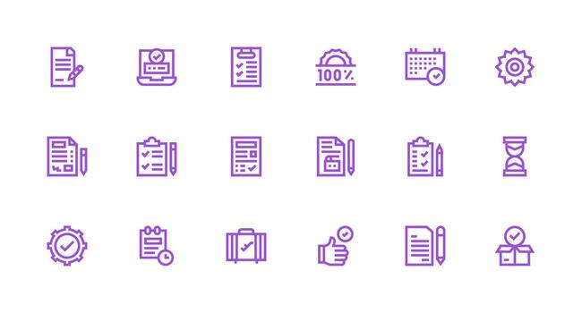 18 fuerte carrera línea diseños para completar íconos equilibrado icono conjunto para funcional diseño vector