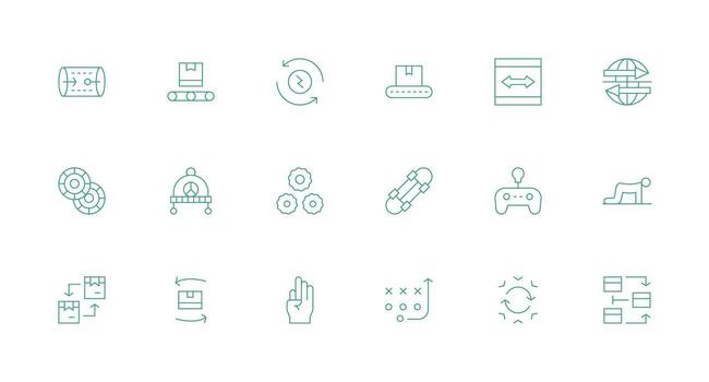 Minimal Line Style Movement Icons with 18 Vectors Layout Icon Collection