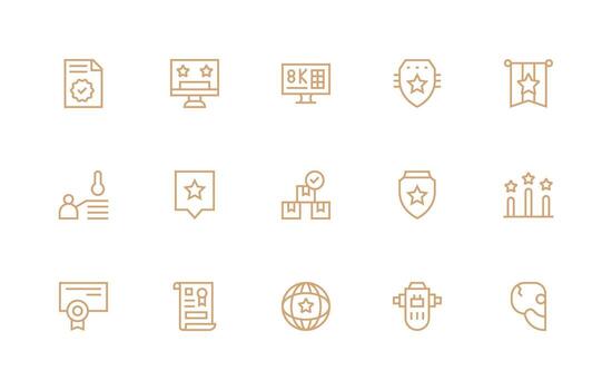 regular línea íconos desde calidad conjunto con 15 vectores icono conjunto para proyectos