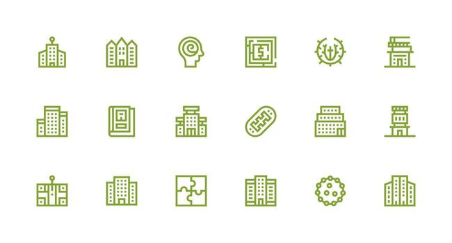 complejo icono conjunto con 18 fuerte carrera línea gráficos web icono colección vector