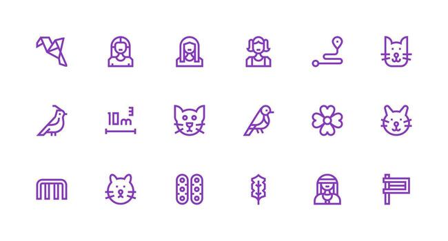 lineal icono colección con 18 fuerte carrera línea diseños limpiar icono conjunto icono paquete para ui proyectos vector