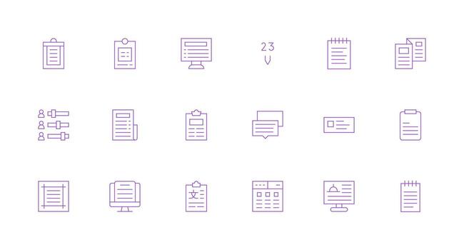 18 Minimal Line Vectors for List Theme Display Icon Pack