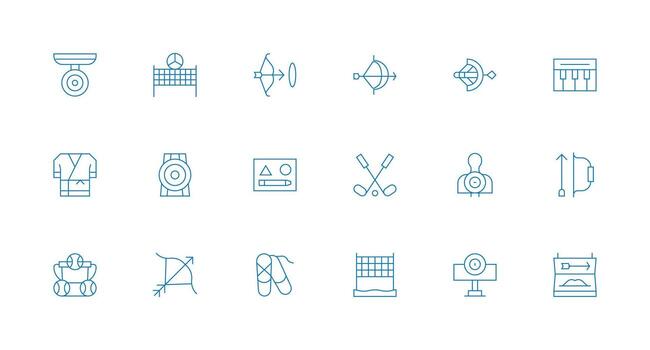 18 Icons for Practice in Minimal Line Format Interface Icon Collection for Daily Projects vector