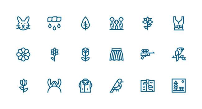 primavera visual paquete conteniendo 18 fuerte carrera línea íconos listo para la interfaz de usuario icono colección vector