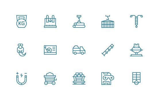 15 Regular Line Designs for Load Icons Detailed Icon Collection for Design Systems vector