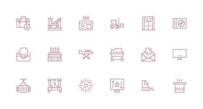 Minimal Line Style Loading Icons with 18 Vectors Interface Icons for Daily Use