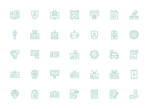 verificación visual paquete conteniendo 35 ligero línea íconos núcleo icono colección para diario Tareas vector