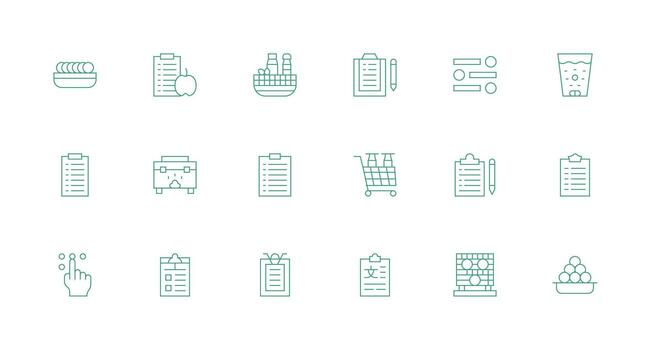 Items featuring 18 Icons in Minimal Line Design Design Ready Icon Set for Teams vector