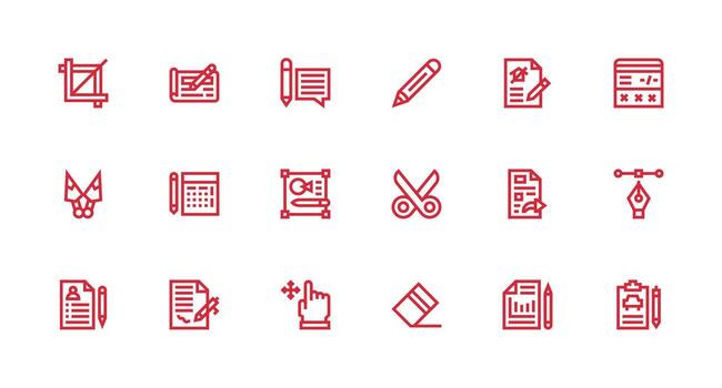 fuerte carrera línea íconos desde editar conjunto con 18 vectores limpiar icono paquete